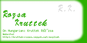 rozsa kruttek business card